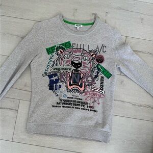 Kenzo Gray Graphic Sweatshirt